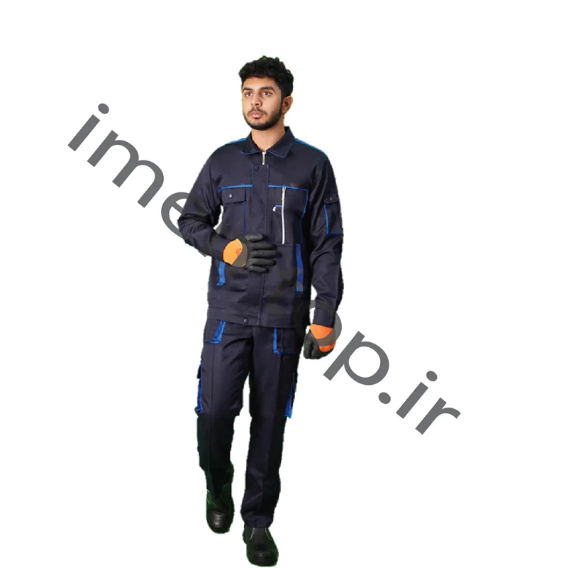 لباس کار پروشات صادراتی مدل سناتور اورجینال (طوسی - آبی)