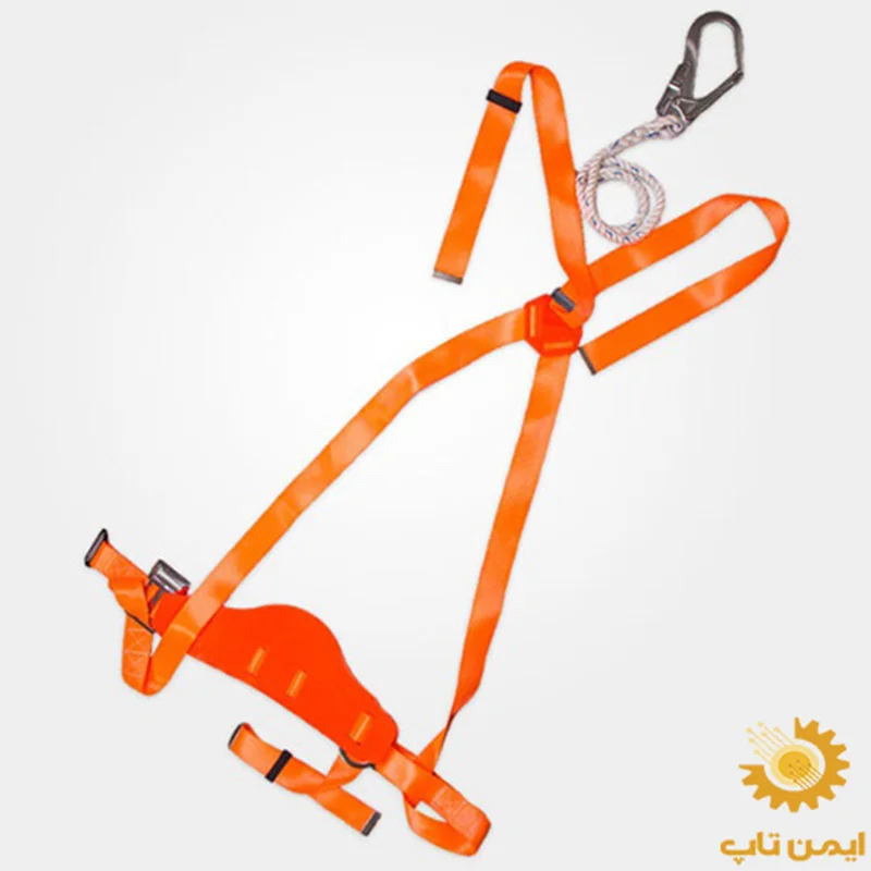 کمربند ایمنی WORK MAN پاراشوتی قلای بزرگ نارنجی