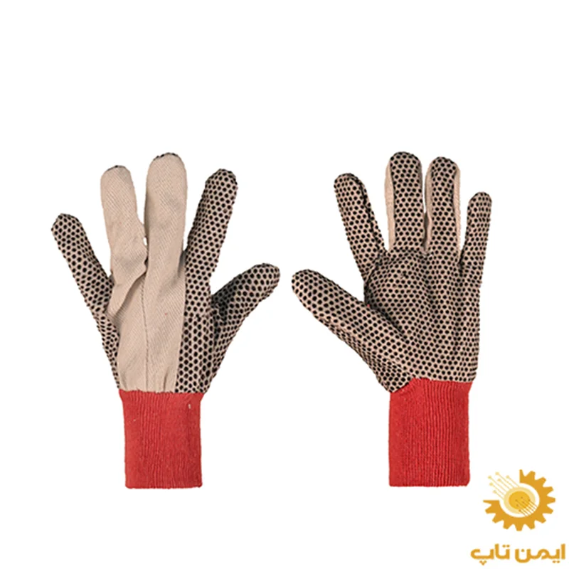 دستکش خالدار کتانی